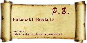 Potoczki Beatrix névjegykártya